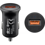 Automobilinis įkroviklis 12-24V USB 5V 3A greito krovimo (QC3.0) Goobay 